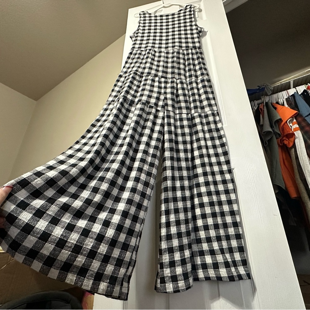 ASOS Monochrome Checkered Jumpsuit